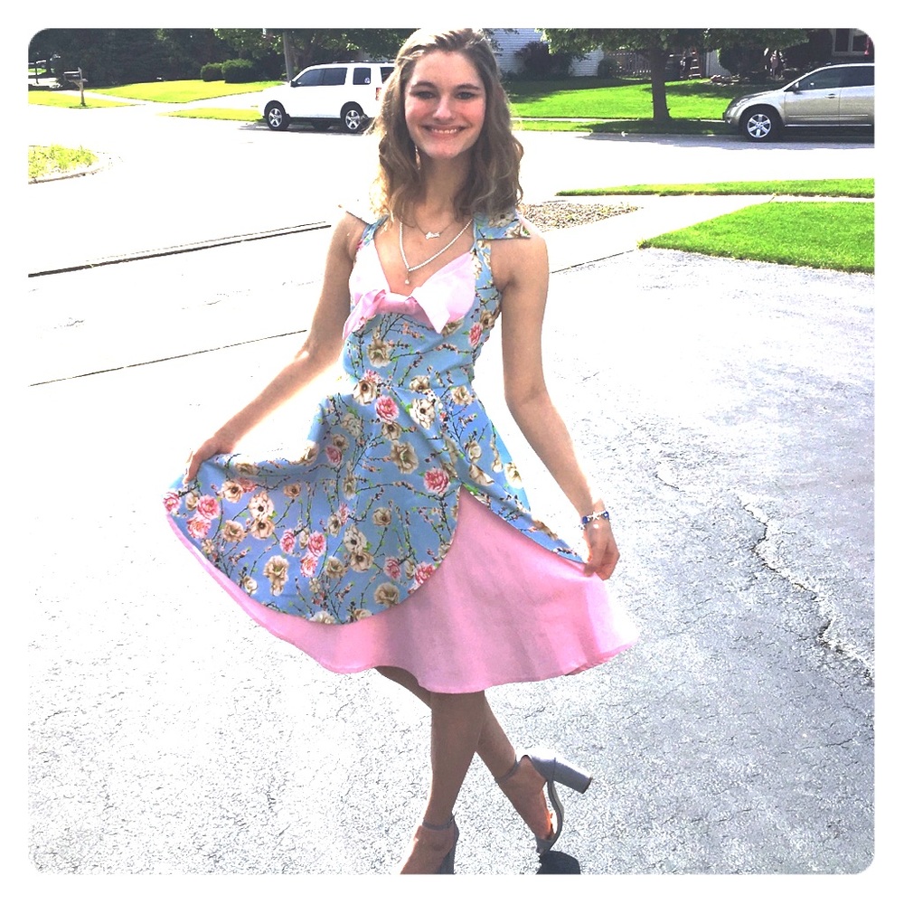 Floral Fit-and-Flare Cocktail Dress